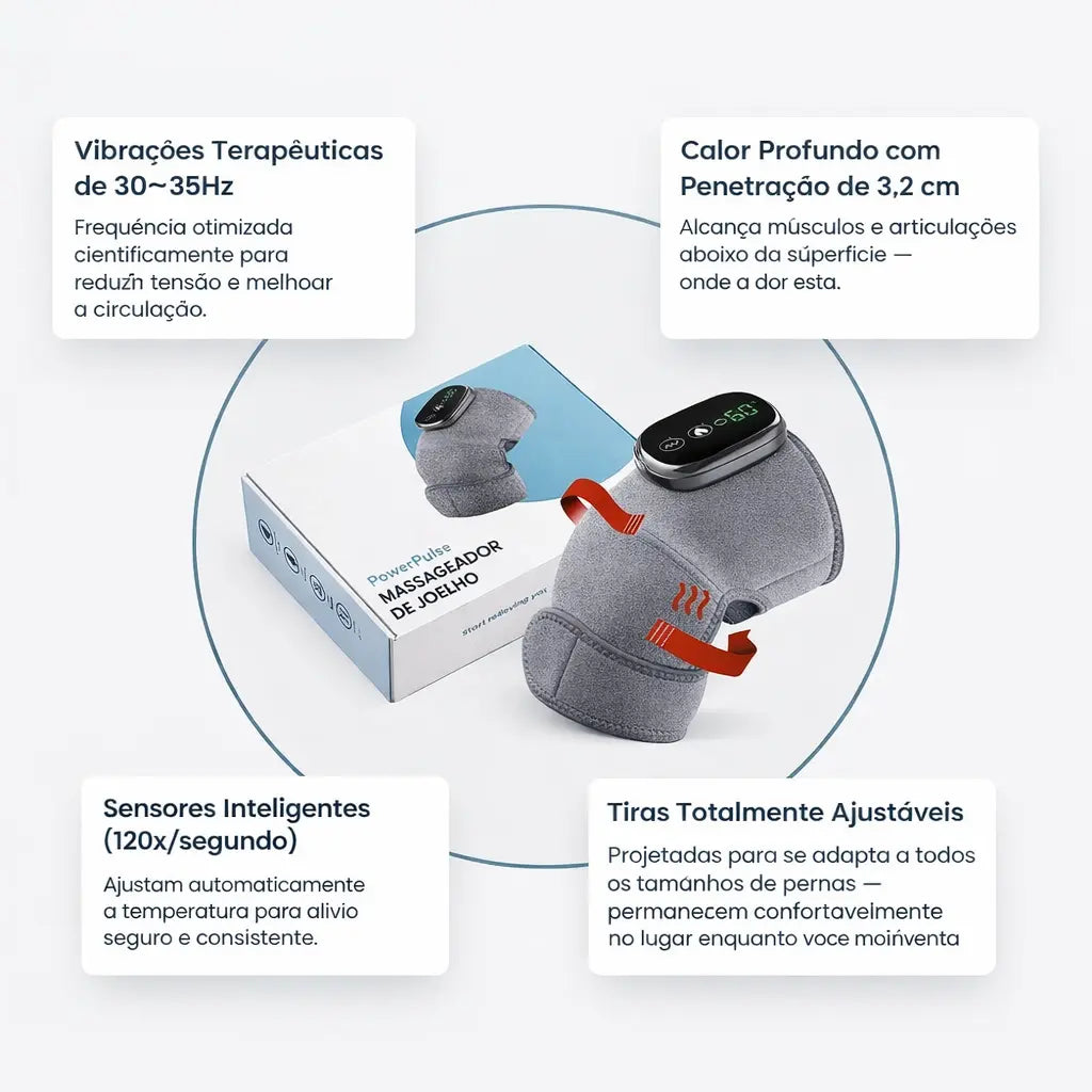 KneeFlex Massageador de Joelho – Relaxamento e Alívio da Dor