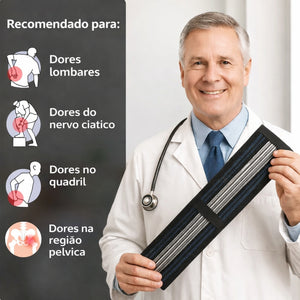 Lumbovex – Cinta Lombar Ortopédica Ajustável com Compressão e Suporte para Coluna